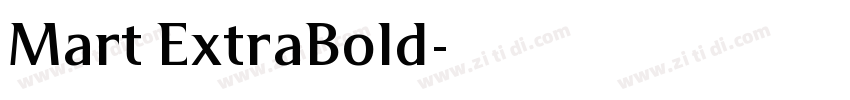 Mart ExtraBold字体转换